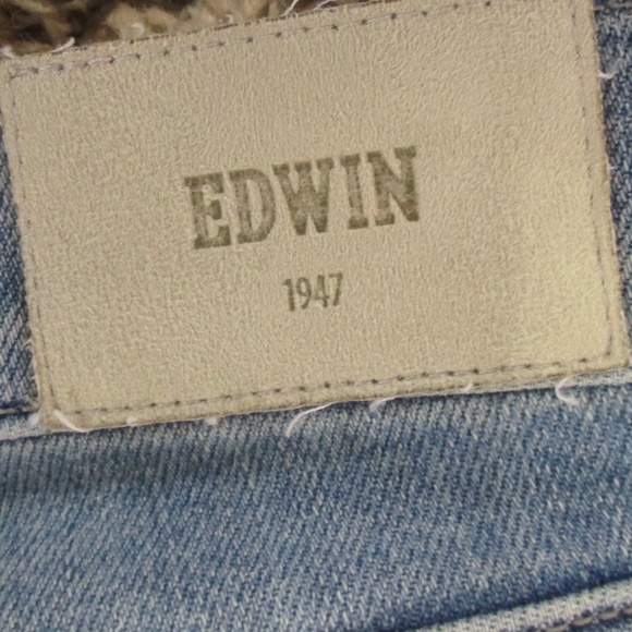 Edwin Jeans Women's 29 Light Wash Bree Straight Leg High Rise Stretch Denim - Picture 5 of 8